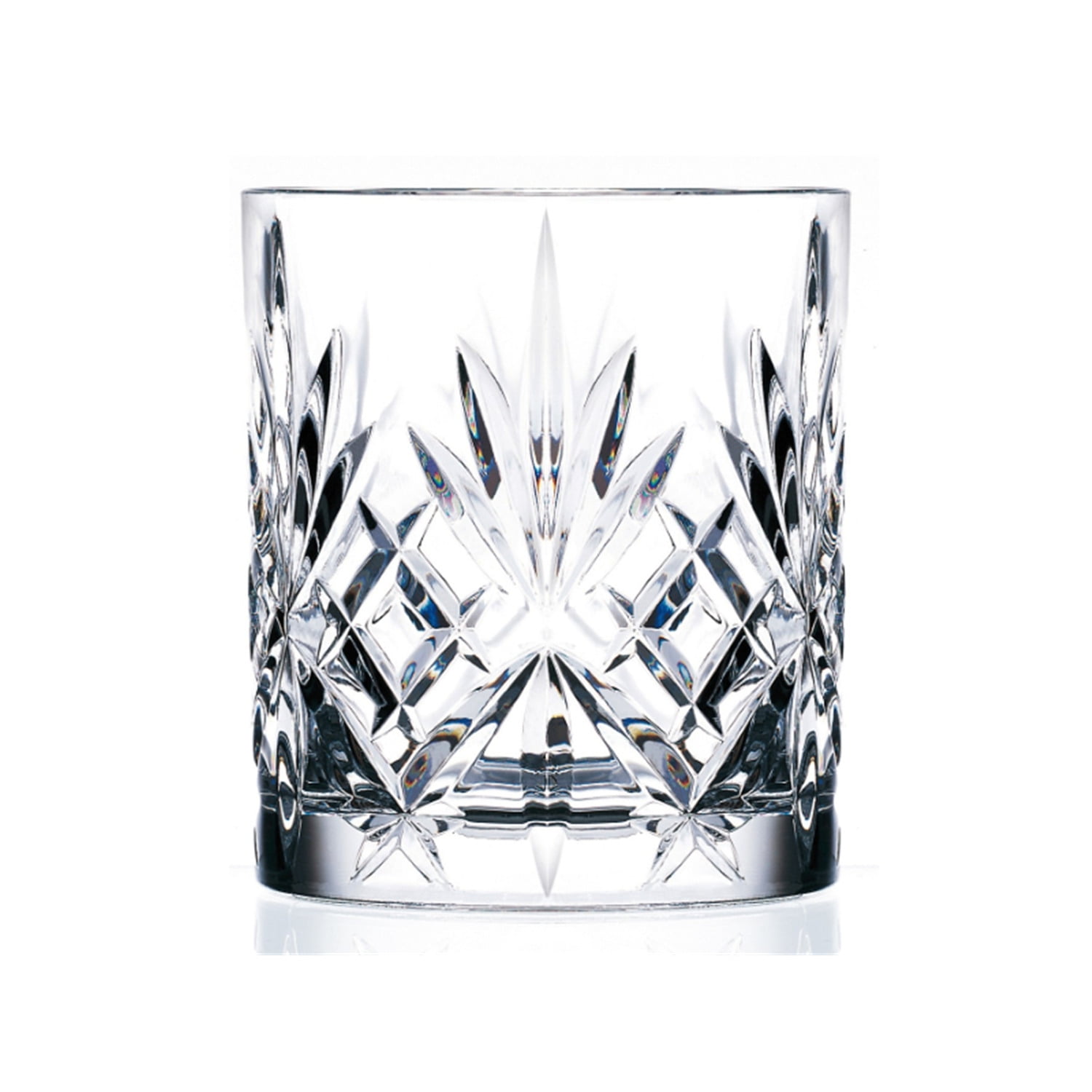 RCR LUXION Opera Double Old Fashioned Whiskey Tumblers Crystal Glass Set of 6 