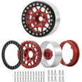 thumbnail image 3 of RCLIONS 4pcs Aluminum Alloy 2.2inch Beadlock Wheels Rims for Axial Wraith SCX10 TRX4 1/10th RC Rock Crawler Car (Red), 3 of 15