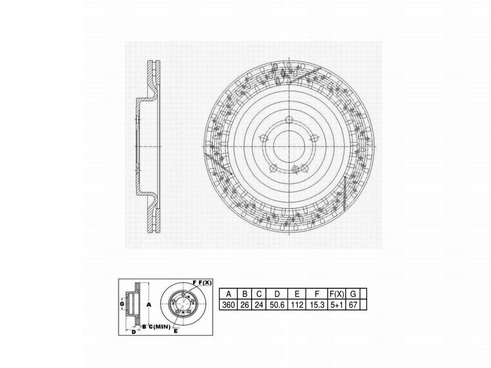 Winstop Brake Rotor, Rear WS252511, Mercedes-Benz C63 AMG S 2021-2015