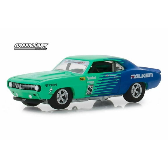 1969 Chevy Camaro, #88 Falken Tires  - Greenlight 29959/48 - 1/64 scale Diecast Model Toy Car