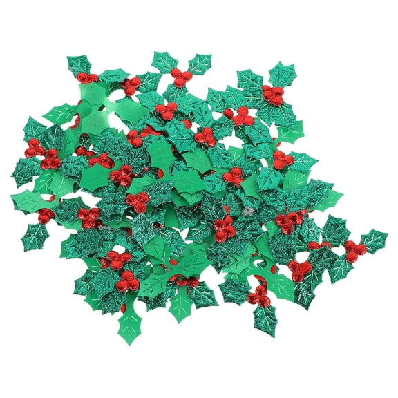 Uonlytech Elegant Green Holly Leaf Decorative Berry Leaves for Banquets 100Pcs