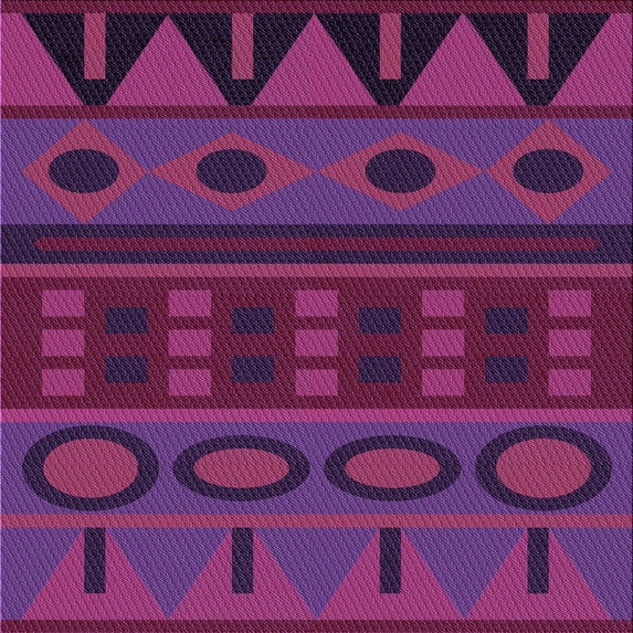 Ahgly Company Machine Washable Indoor Square Transitional Magenta Pink Area Rugs, 7' Square