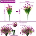 thumbnail image 3 of 12 Bundles Artificial Flowers for Outdoors Summer Decor,Realistic UV Resistant Plants Faux Plastic Flowers, 3 of 9