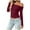 Burgundy, variant on TFEOQRY Women's Off Shoulder Long Sleeve Top Ruffle Casual Party Going Out Crop Fashion Shirt Navy