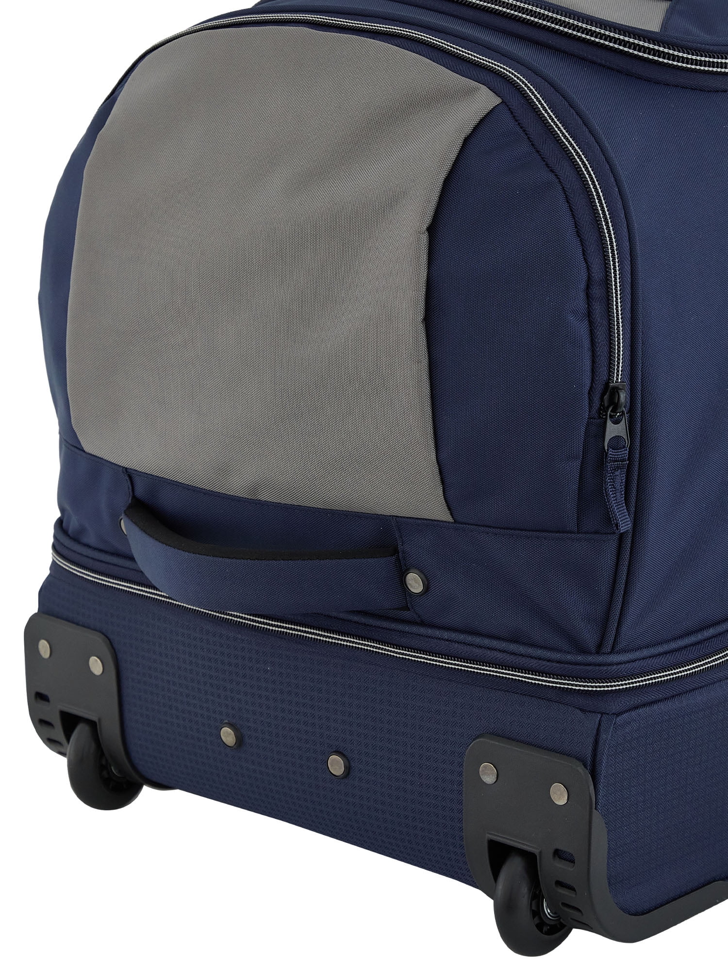 Wrangler Jumbo 36" Drop-Bottom Rolling Duffel with Telescopic Handle - Navy