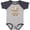 Baseball Heather and Navy, variant on Inktastic Sloth I Love My Nai Nai Boys or Girls Baby Bodysuit