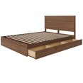 thumbnail image 1 of Nexera Milo Ensemble de Lit de Rangement Réversible 2 Pcs, Brun, Grand Lit, 1 of 8