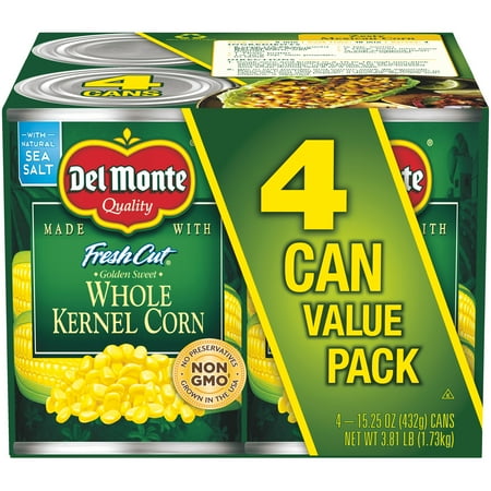 Sweet Corn Squirrel Log - (8 Cans) Del Monte Fresh Cut Golden Sweet Whole Kernel Corn, 15.25 oz