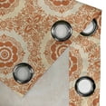 thumbnail image 4 of Ambesonne Orange Grommet Curtain, Victorian Baroque Leaves, 50" x 72", Orange and Beige, 4 of 6