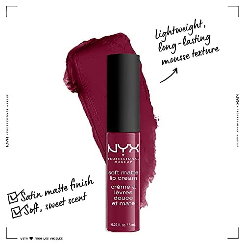 Labial Líquido Suave Mate NYX PROFESSIONAL MAKEUP Copenhague Tono Ciruela Mate