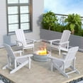 thumbnail image 6 of Royalcraft Adirondack Chairs Set of 2, Outdoor Weather Resistant Plastic Fire Pit Chairs, 350 LBS Patio Adirondack Chair for Easy Assembly, White, 6 of 10