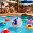 thumbnail image 3 of EGNMCR Independence Day PVC Thickened Inflatable Beach Ball For Water Pool Parties Plastics ball, 3 of 4