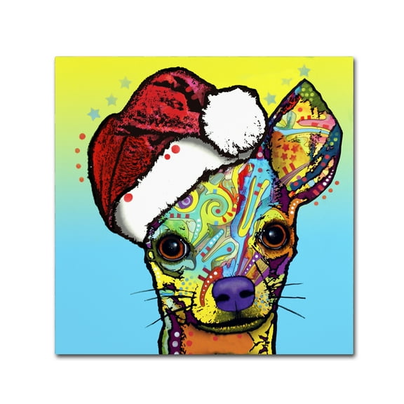 Trademark Fine Art 'Chihuahua Christmas' Canvas Art by Dean Russo