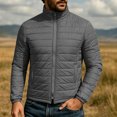 thumbnail image 7 of Ceisia Men Solid Stand Collar Quilted Puffer Jacket Full Zip Lightweight Warm Outer Coat For Fall Winter Outdoor Travel Daily Commute Gift, 7 of 7