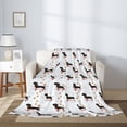 thumbnail image 2 of Disketp Dachshund Dog Cozy Flannel Fleece Throw Blanket: Has a velvety texture for All Seasons - Perfect for Women, Men, & Kids", 2 of 6