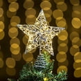 thumbnail image 3 of Decoración para Árbol de Navidad JOYIN Estrella Plateada con Purpurina y Luz LED, 3 of 10