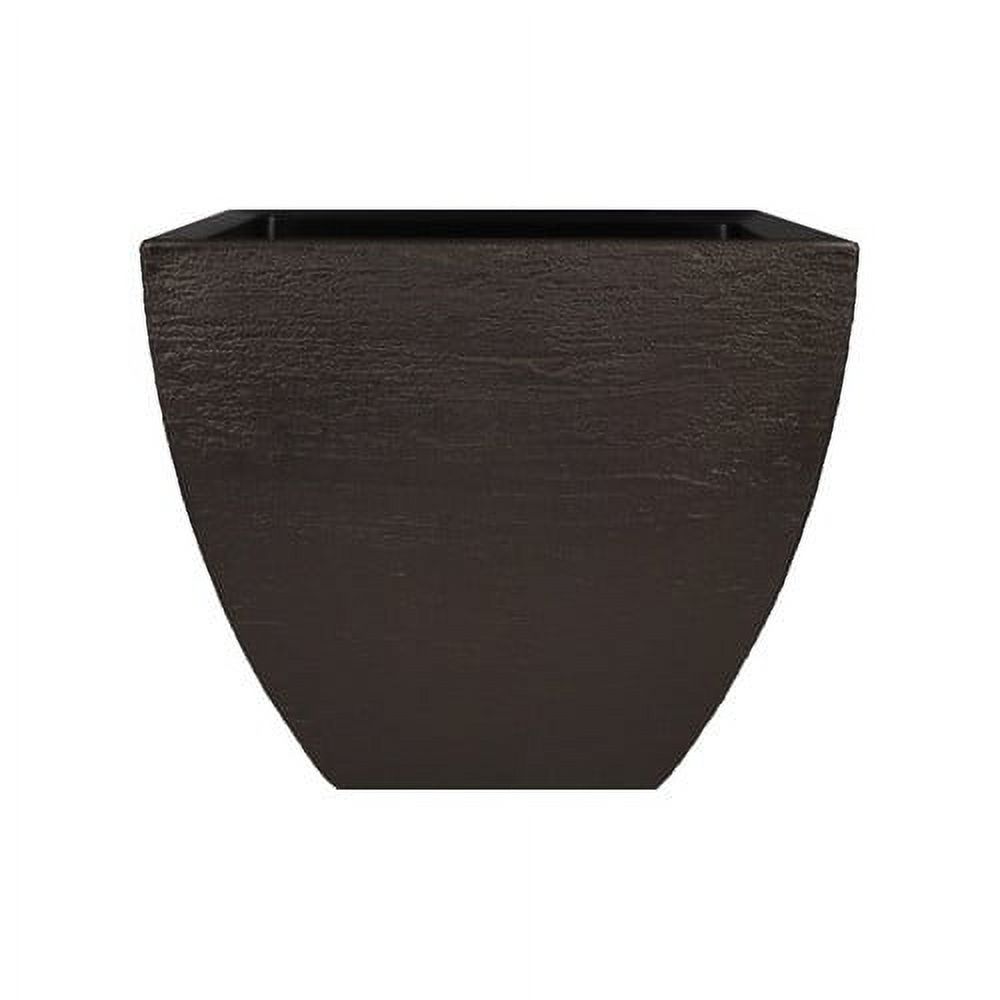 Tusco Products Modern 20 Inch Molded Plastic Square Planter, Black - image 2 of 3