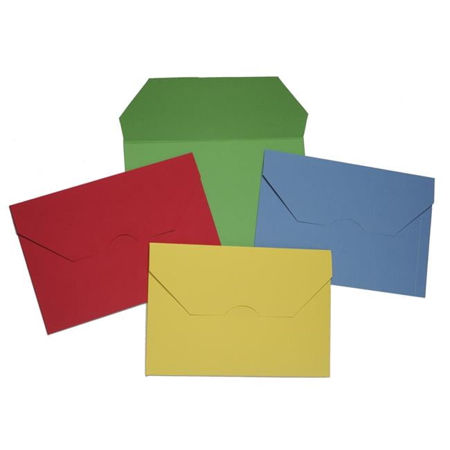 File Jacket Flat with Interlocking Flap Assorted Color Letter Pack of