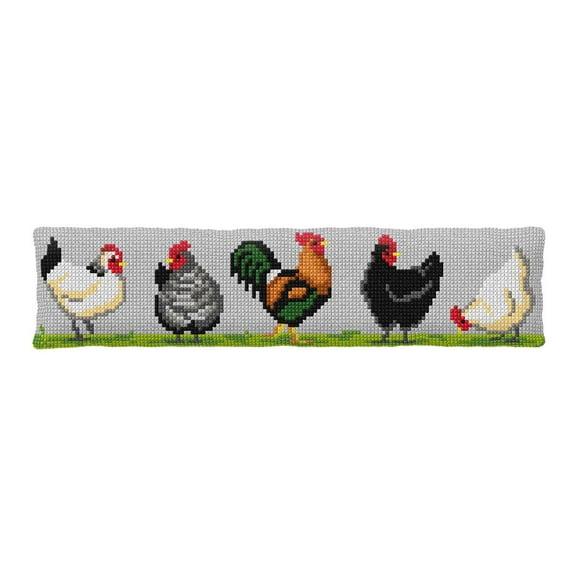 Cushion cross stitch kit Poultry 99075