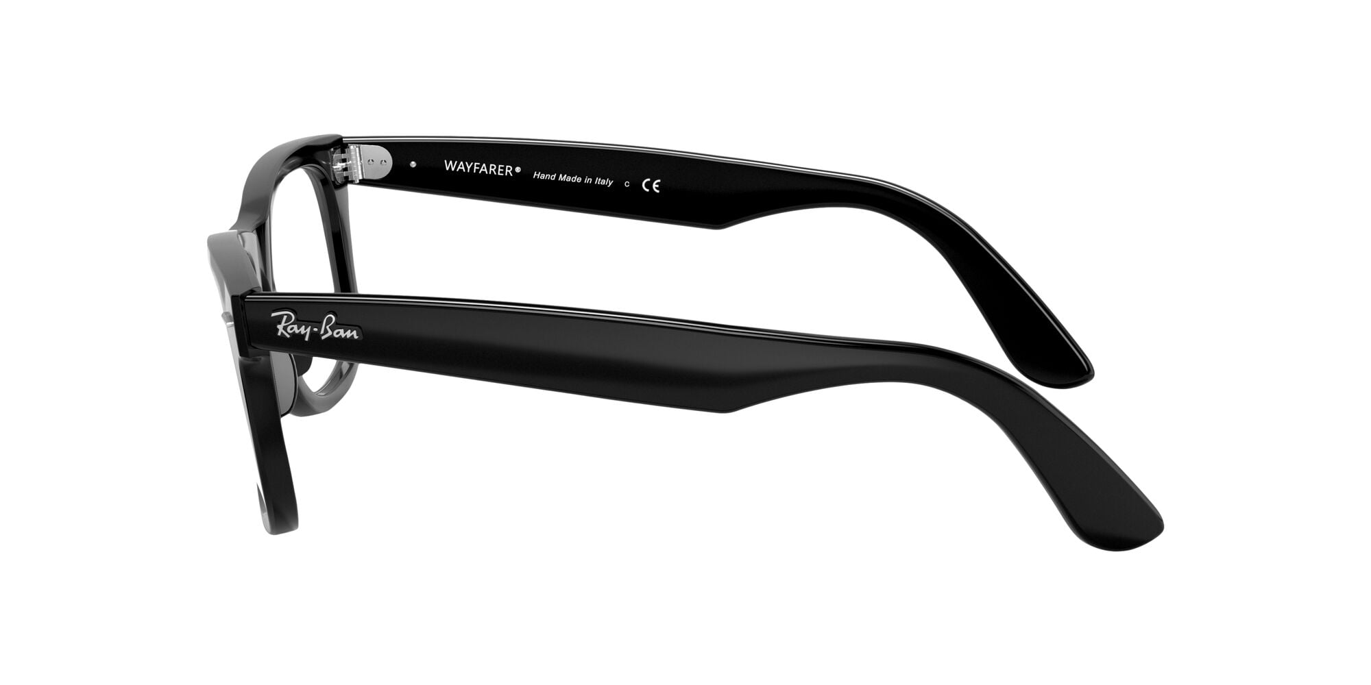 Ray-Ban Unisex Size 50 Square Wayfarer Ease Eyeglasses, Black/Demo Lens