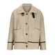 thumbnail image 5 of Abrigo y chaquetas informales sin capucha de manga larga para mujer, con bolsillos y botones, de invierno, holgado, versátil y cálido., 5 of 7