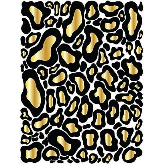 Leopard Print Wall Stickers / Black and Gold Wall Decals
