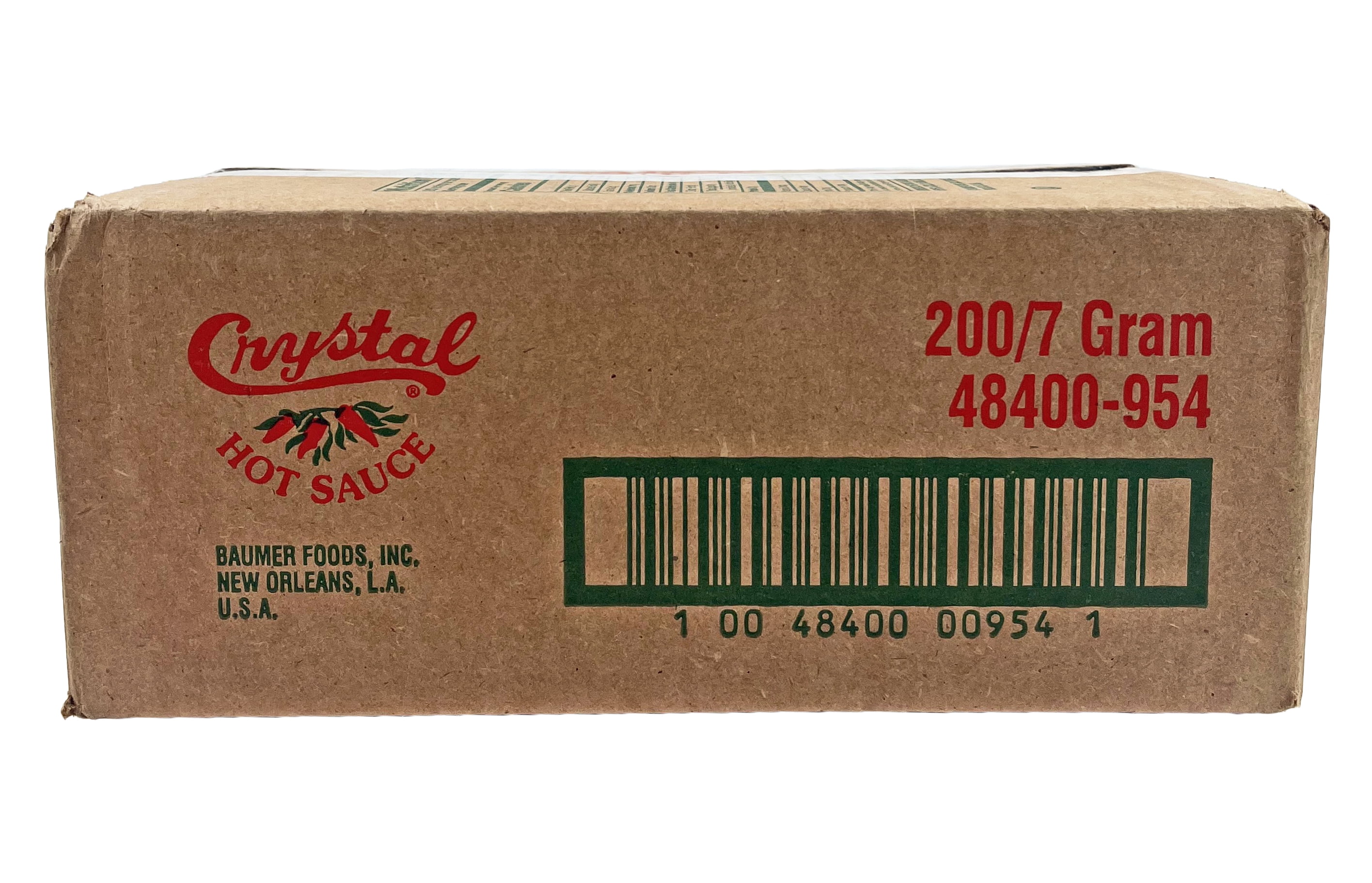 Crystal Louisiana Pure Portion Pack Hot Sauce Single Serve, 7 g - Case of 200