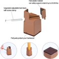 thumbnail image 2 of Pcs Furniture Risers, Adjustable Bed Risers with Screw Clamp, Fit Square/Round Chair Legs with Diameter 2cm to 4cm, Bedding Bed Risers 10cm Height, 2 of 5