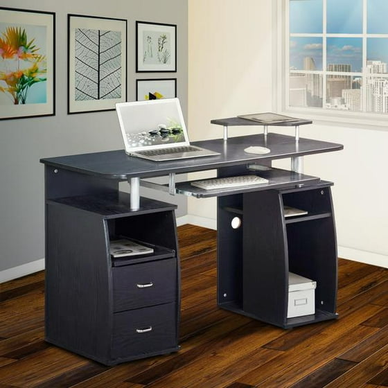 Techni Mobili Complete Computer Workstation Desk With Storage Espresso