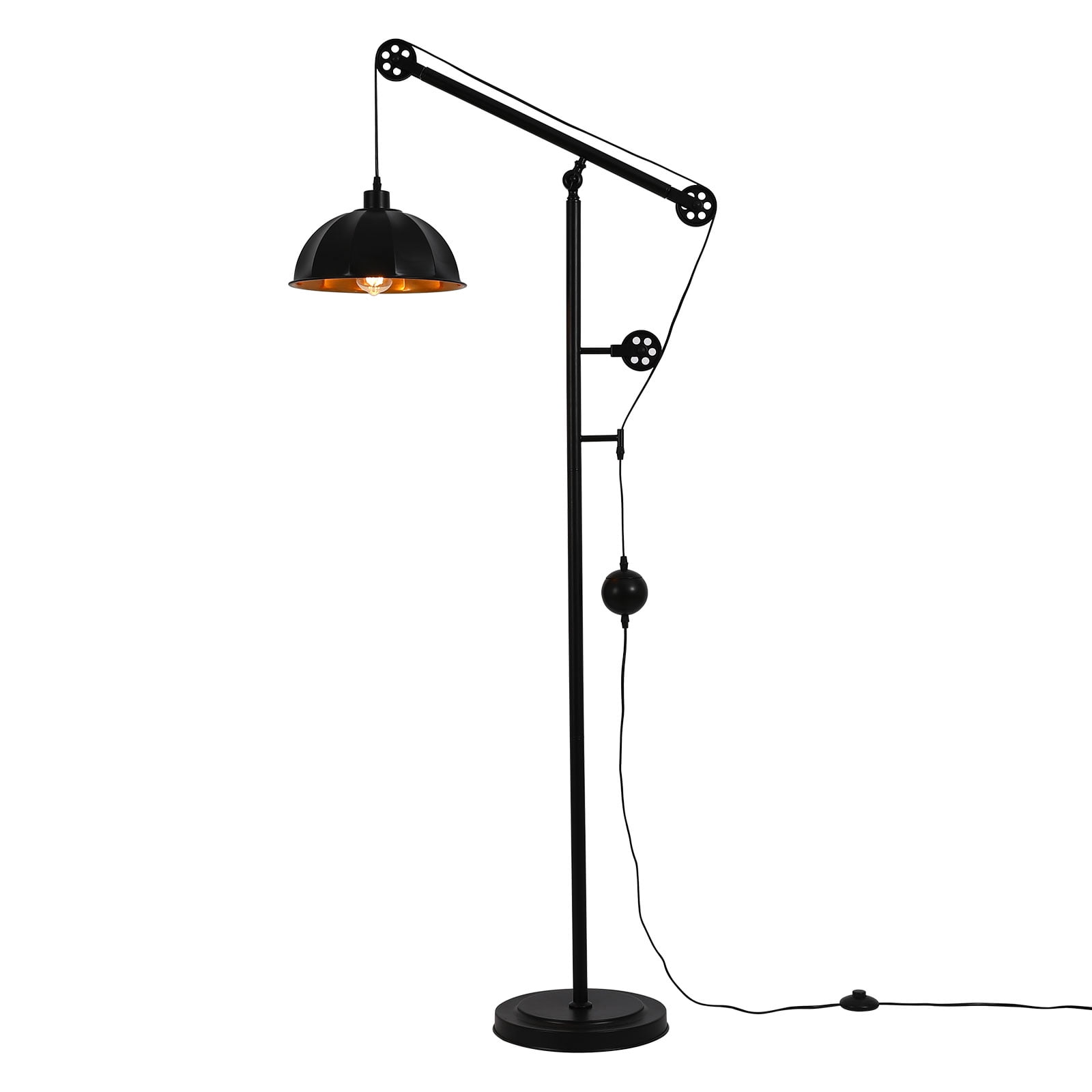 Loyalheartdy Adjustable Industrial Floor Lamp Rustic Reading Lamp