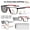 Red, variant on YIYOUZQT Progressive Multifocus Reading Glasses Blue Light Blocking Computer Readers for Women Men Rectangular Sports Eyewear Lightweight Magnification Presbyopia Eyeglasses