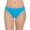 Cerulean, variant on Junior's Ribbed Hipster Bikini Bottoms Swimsuit Green Size Medium