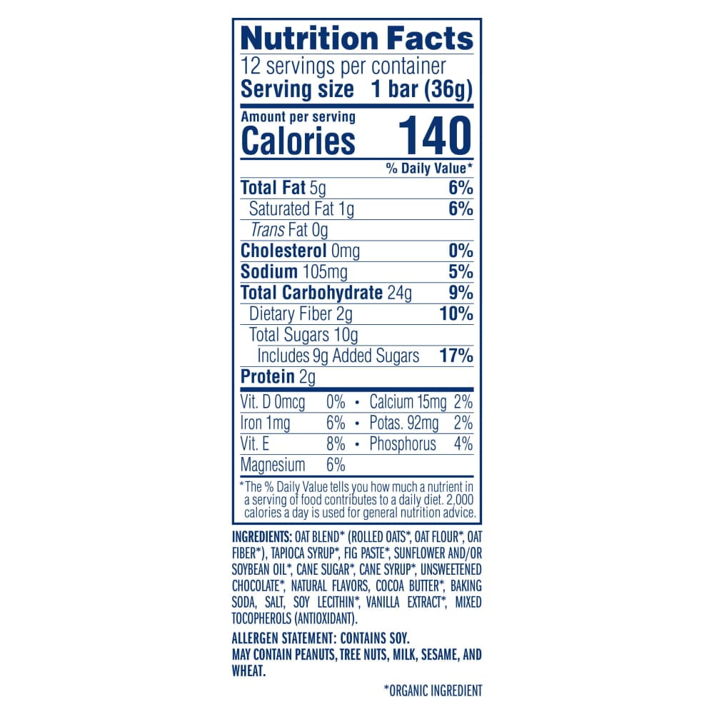 Zbar Chocolate Chip Organic Soft-Baked Energy Snack Granola Bars 12 ct - Pack of 3
