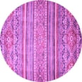 thumbnail image 1 of Ahgly Company Indoor Round Abstract Purple Modern Area Rugs, 8' Round, 1 of 4