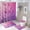 style-843, variant on Rainbow Pineapple 4Pcs Shower Curtain Set with Rugs with Non-Slip Rugs Toilet Lid Cover And Bath Mat Farmhouse Style Retro Pineapple Waterproof Shower Curtain for Bathroom Decor