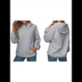 thumbnail image 2 of Sudadera con Capucha para Mujer, Sudadera de Larga, Holgada y con Bolsillos. Gris L, 2 of 6
