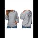 thumbnail image 2 of Sudadera con Capucha para Mujer, Sudadera de Larga, Holgada y con Bolsillos. Gris XL, 2 of 6