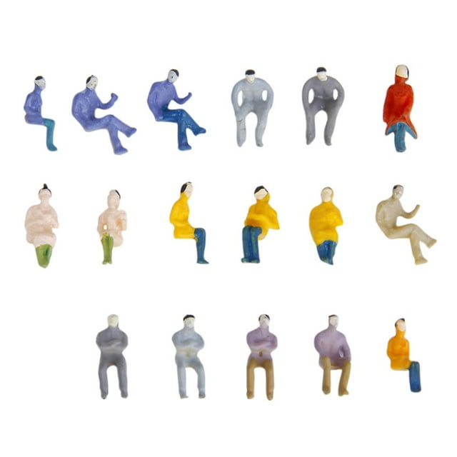 100 Figuras de Personas Sentadas Pintadas Macarena Pintado modelo de tren de personas