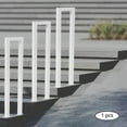 thumbnail image 3 of 7.87*35.43in U-Shaped Handrail White Modern Floor Standing for Indoor and Outdoor, 3 of 16