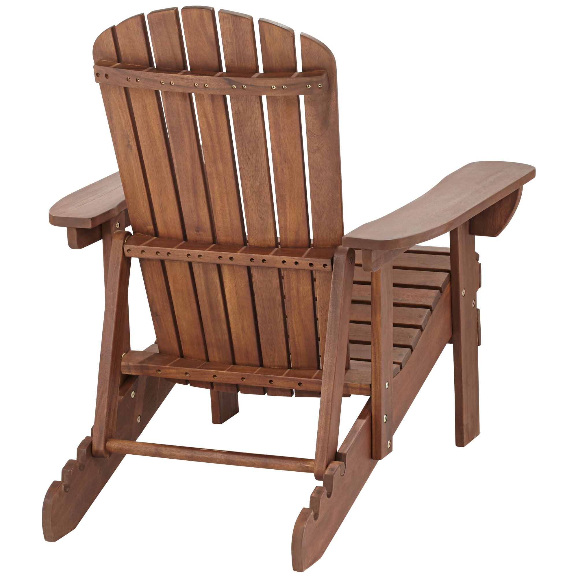 Teal Island Designs Fletcher Dark Wood Outdoor Reclining Adirondack Chair