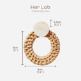 thumbnail image 5 of Her Lab | Handmade Rattan Straw Earrings - Boho Earrings for Women Girls, 5 of 7