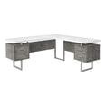 thumbnail image 2 of Monarch Specialties Computer Desk, Corner, 70"L, L Shape, Work, Laptop, Grey And White Laminate, 2 of 4