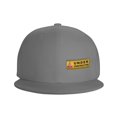 thumbnail image 3 of DouZhe Flat Brim Cap Snapback Hat, Traffic Warning Construction Prints Adjustable Gray Adult Baseball Cap, 3 of 6