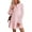 Pink, variant on PRETTYGARDEN Women's Long Sleeve Mini Dress Spring V Neck Hollow Out Eyelet Embroidery Ruffle A Line Swing Short Dresses