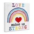thumbnail image 2 of Stupell Industries Contemporary Love Makes Us Strong Rainbow Canvas Art, 30 x 30, by June Erica Vess, 2 of 7