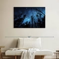 thumbnail image 2 of Elephant Stock Forest Night Sky Wall Art - Horizontal Canvas Wall Art - Living Room Wall Decor - Astronomy & Space Canvas - Black And Blue Decor - 39" x 26", 2 of 8
