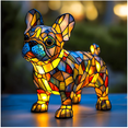 thumbnail image 3 of GITpooo Stained Glass Lamp,Dog Lamps Stained Glass Lamp,Cute Pet Dogs Themed LED Table Lamps,Stained Resin Tabletop Night Light,Dachshund Schnauzer Corgi Pug Boxer Dog, 3 of 8