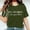 Army Green, variant on Kayannuo Valentine's Day Womens Graphic Tees Love Heart Printed Womens T Shirts Womens Work Tops Girls Short Sleeve Out Blouse Letter Print Gift Shirt T-Shirt Tops