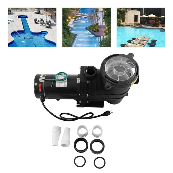 Miumaeov Dual Voltage Pool Pump 1.5 HP 108GPM Powerful Self Priming Dual Voltage in Swimming Pool with Strainer Basket