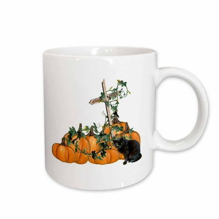 

Black Cat With Pumpkins And Ivy 11oz Mug mug-19397-1